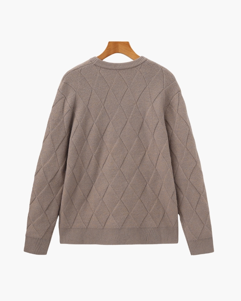 Diamond Knit Crewneck Sweater - Choose By Portugal