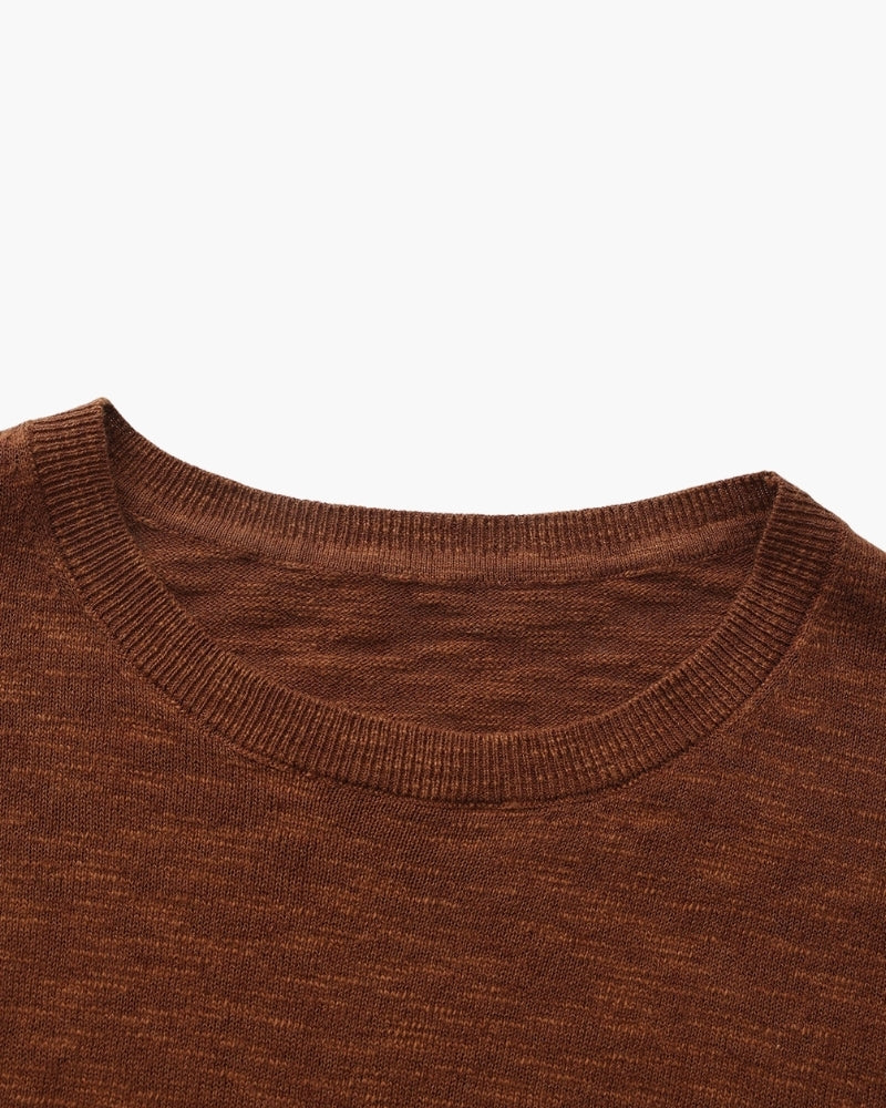 Linen Cotton Essential Crewneck - Choose By Portugal