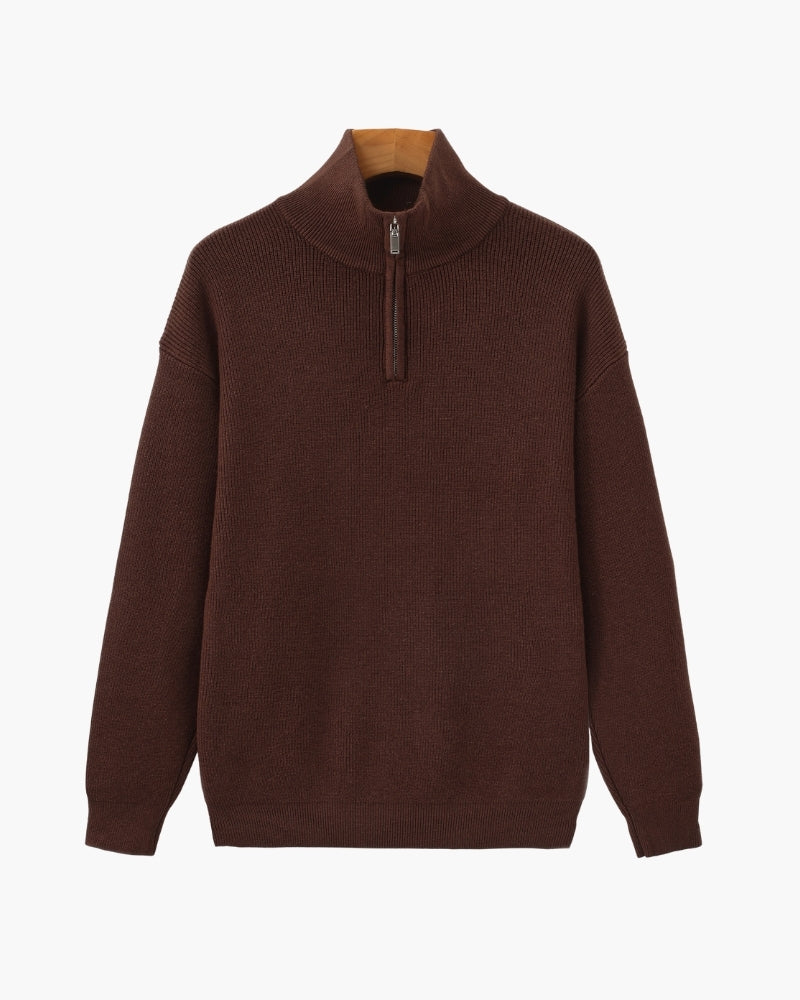 Refined Half-Zip Knit Pullover - Choose By Portugal