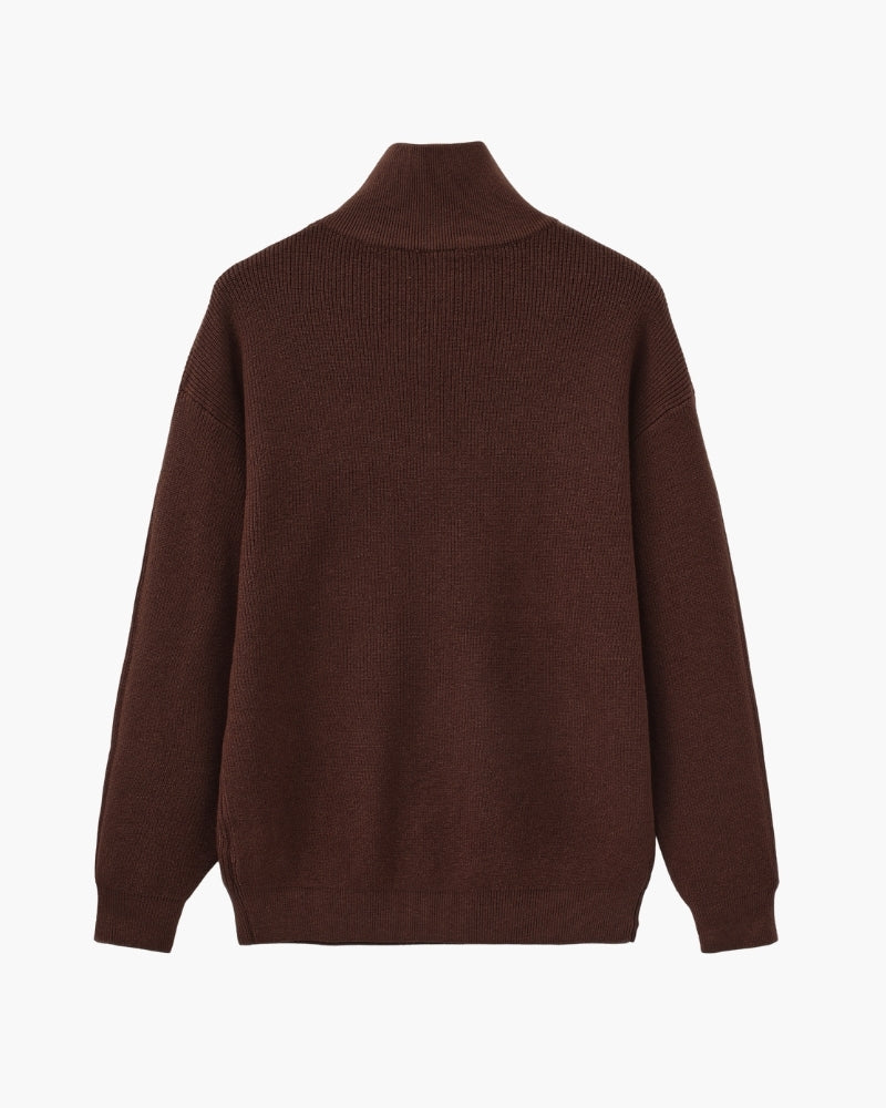 Refined Half-Zip Knit Pullover - Choose By Portugal