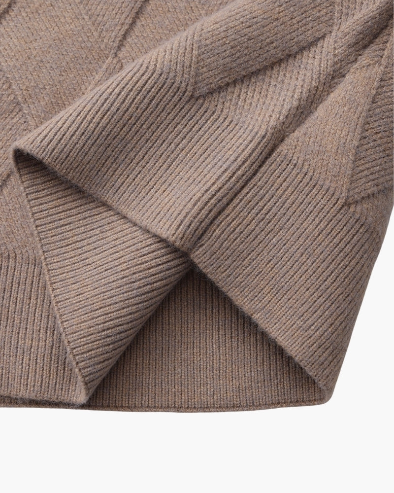 Diamond Knit Crewneck Sweater - Choose By Portugal