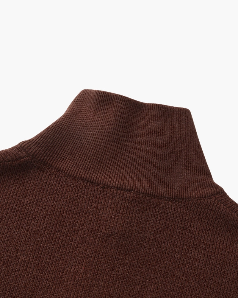 Refined Half-Zip Knit Pullover - Choose By Portugal