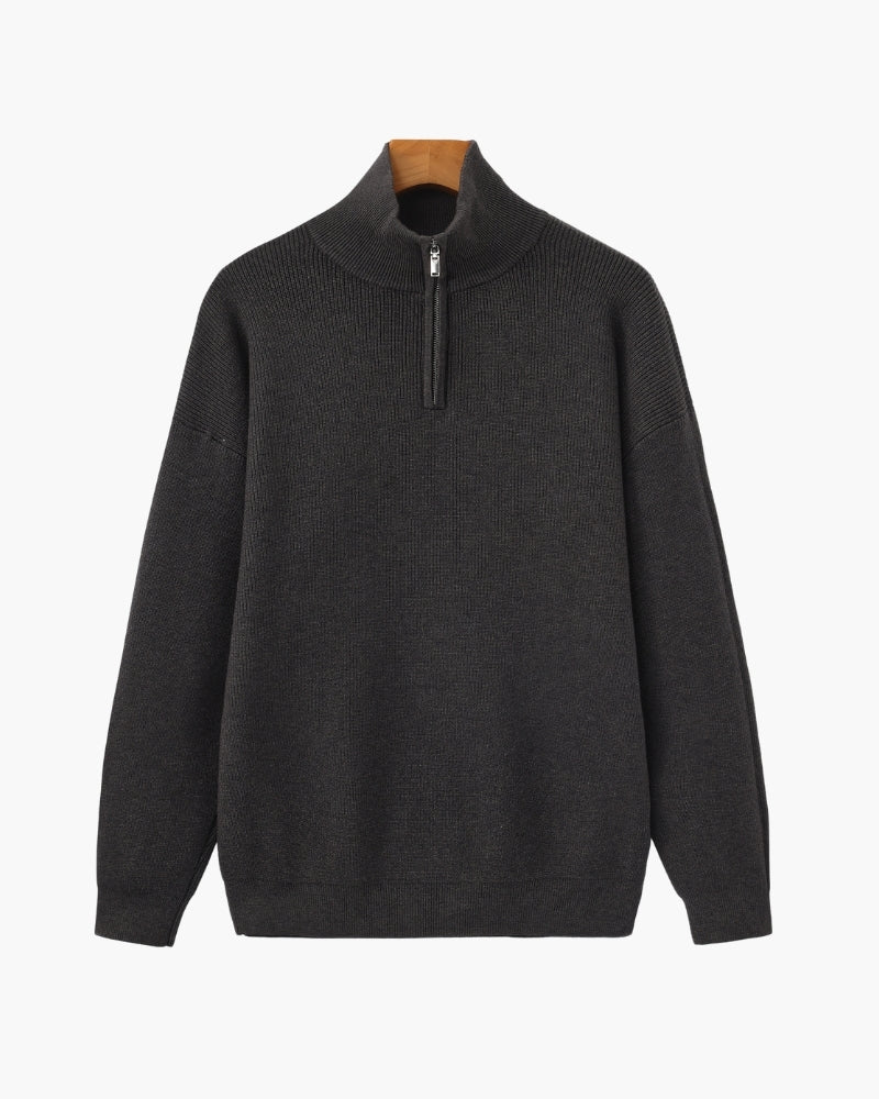 Refined Half-Zip Knit Pullover - Choose By Portugal