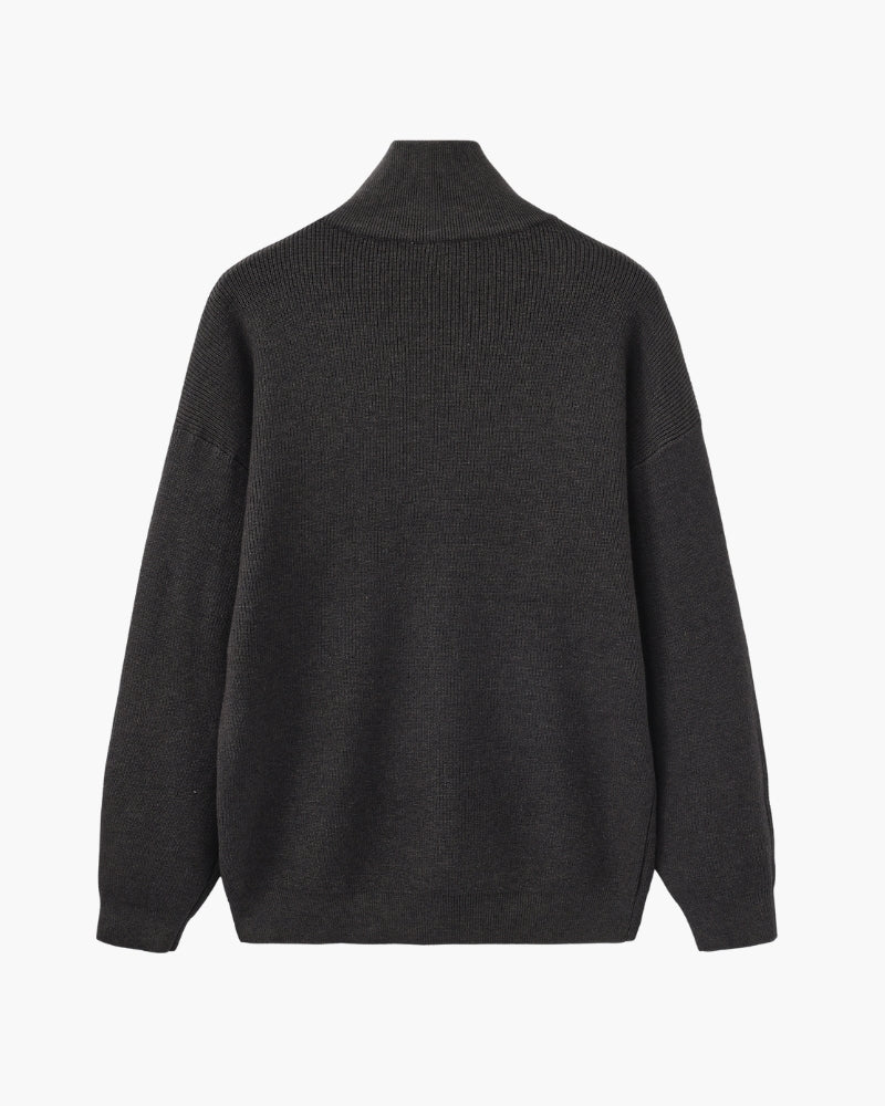 Refined Half-Zip Knit Pullover - Choose By Portugal