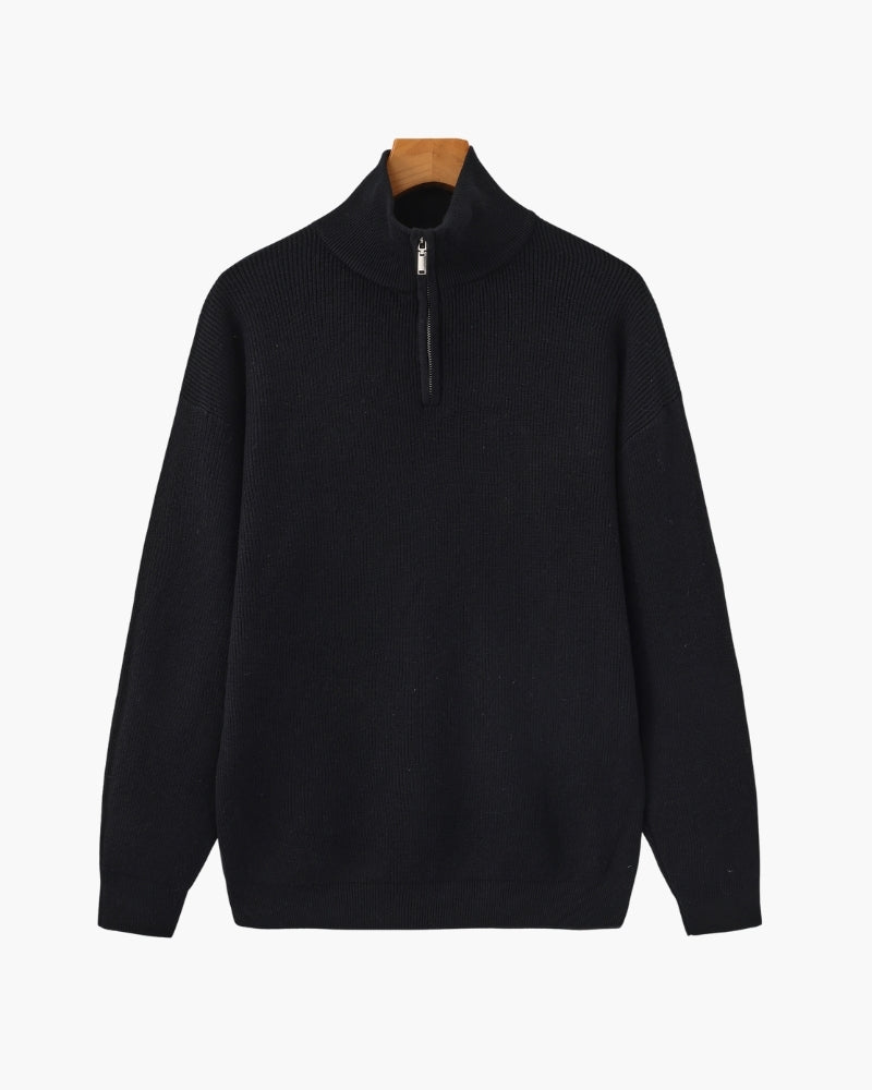 Refined Half-Zip Knit Pullover - Choose By Portugal