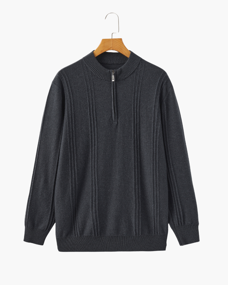 100% Cashmere Ribbed Half Zip - Choose By Portugal