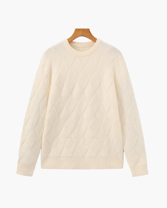 Diamond Knit Crewneck Sweater - Choose By Portugal