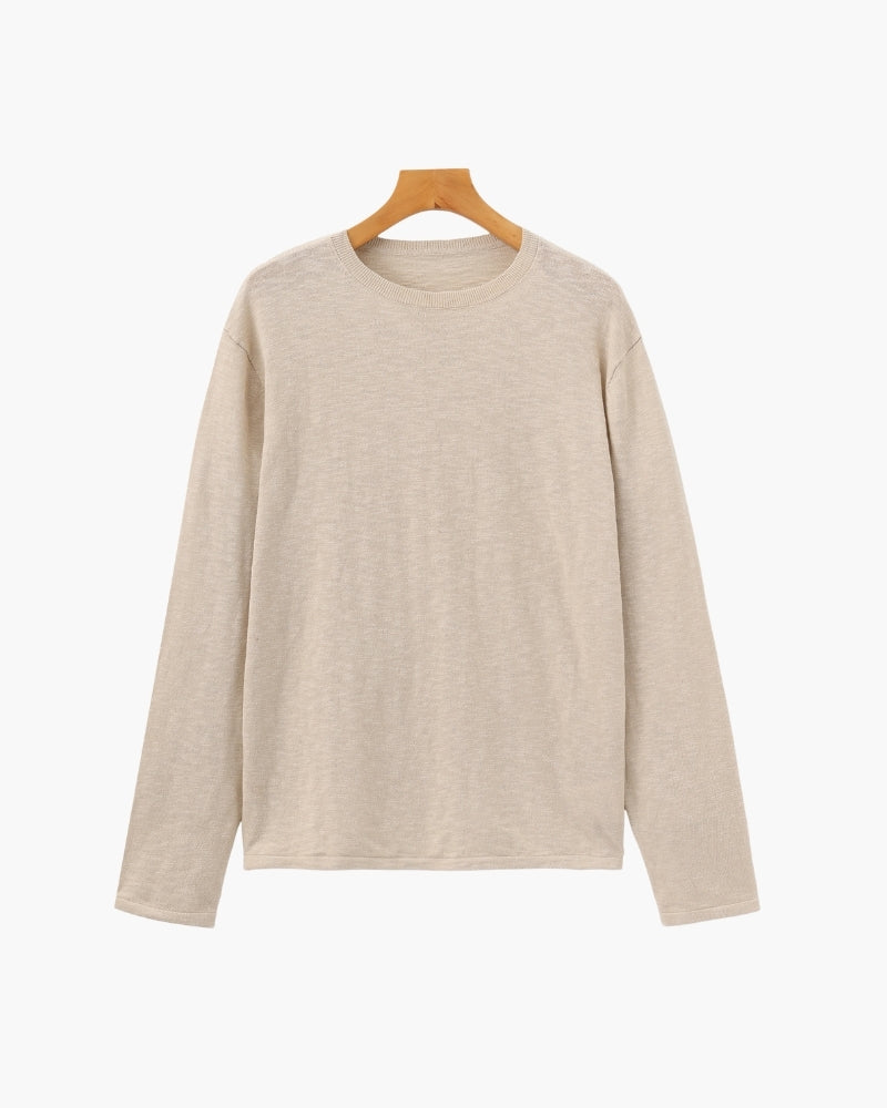 Linen Cotton Essential Crewneck - Choose By Portugal