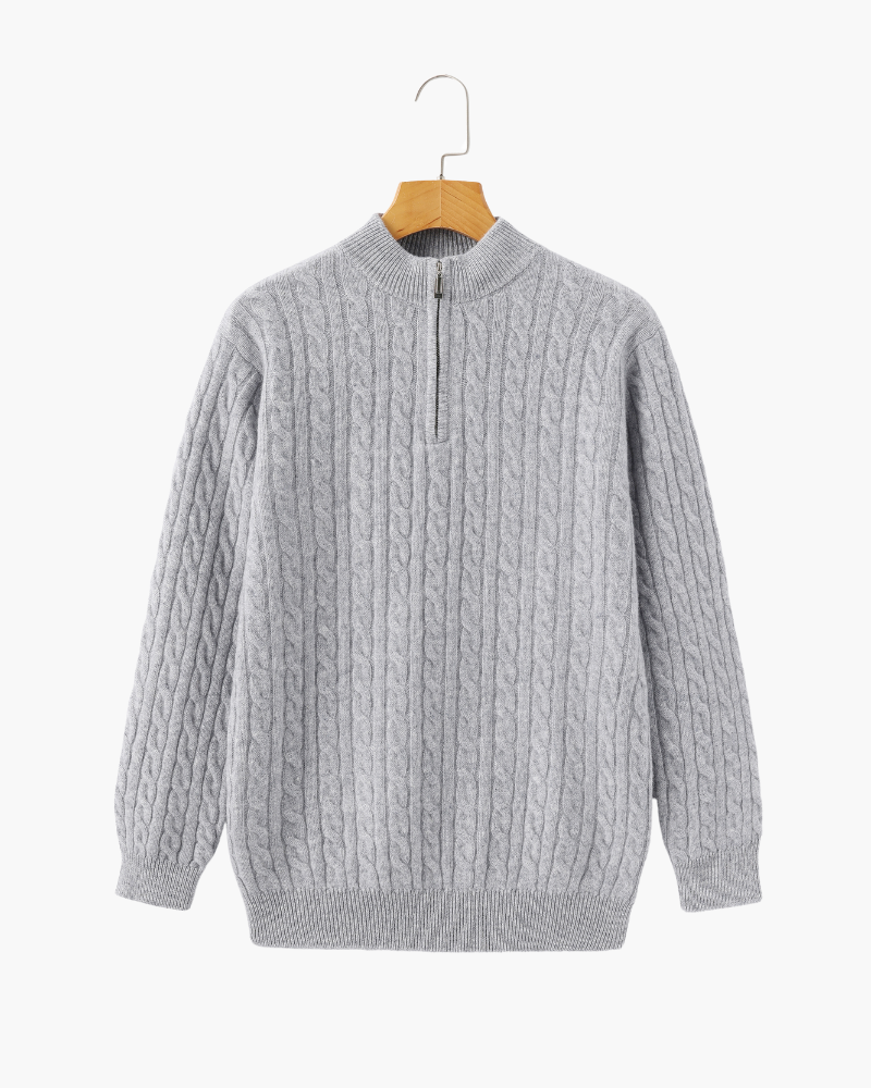 100% Cashmere Woven Half Zip - Choose By Portugal