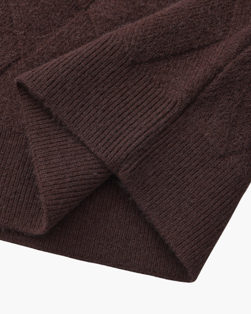 Diamond Knit Crewneck Sweater - Choose By Portugal