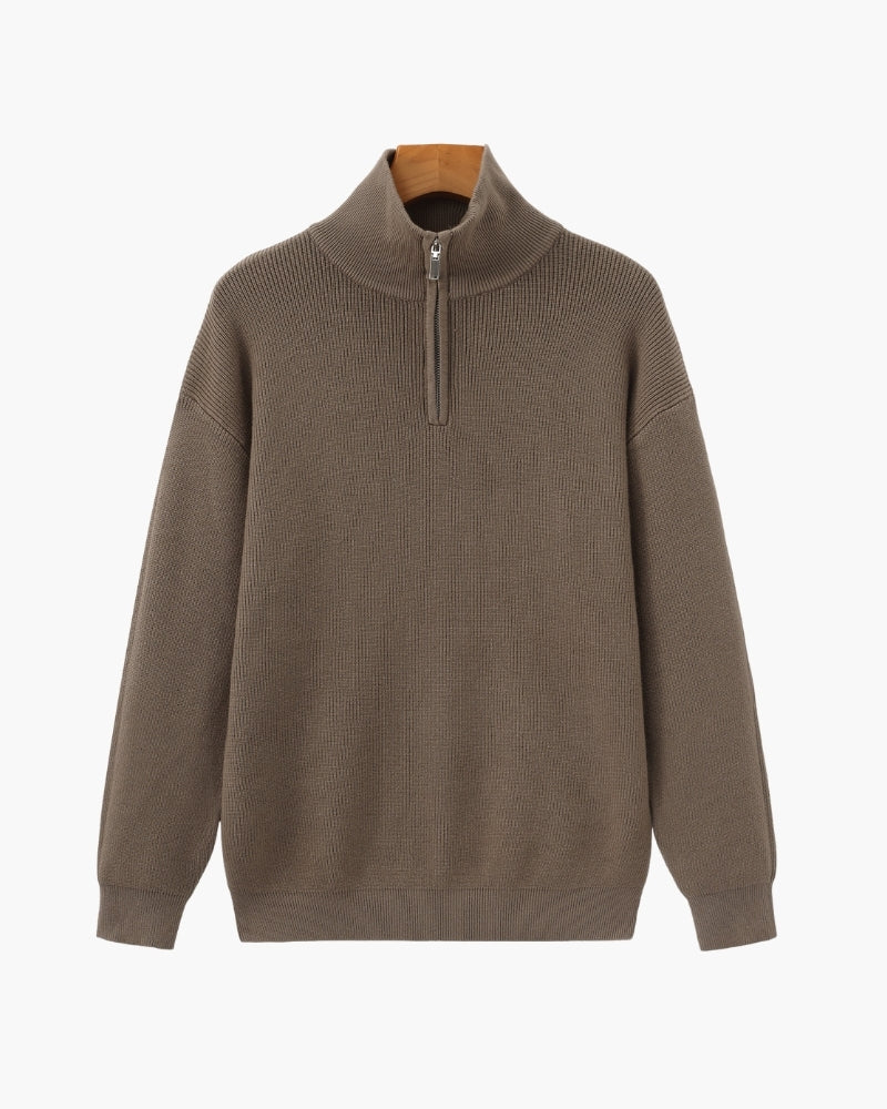 Refined Half-Zip Knit Pullover - Choose By Portugal