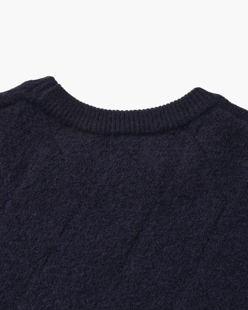 Diamond Knit Crewneck Sweater - Choose By Portugal