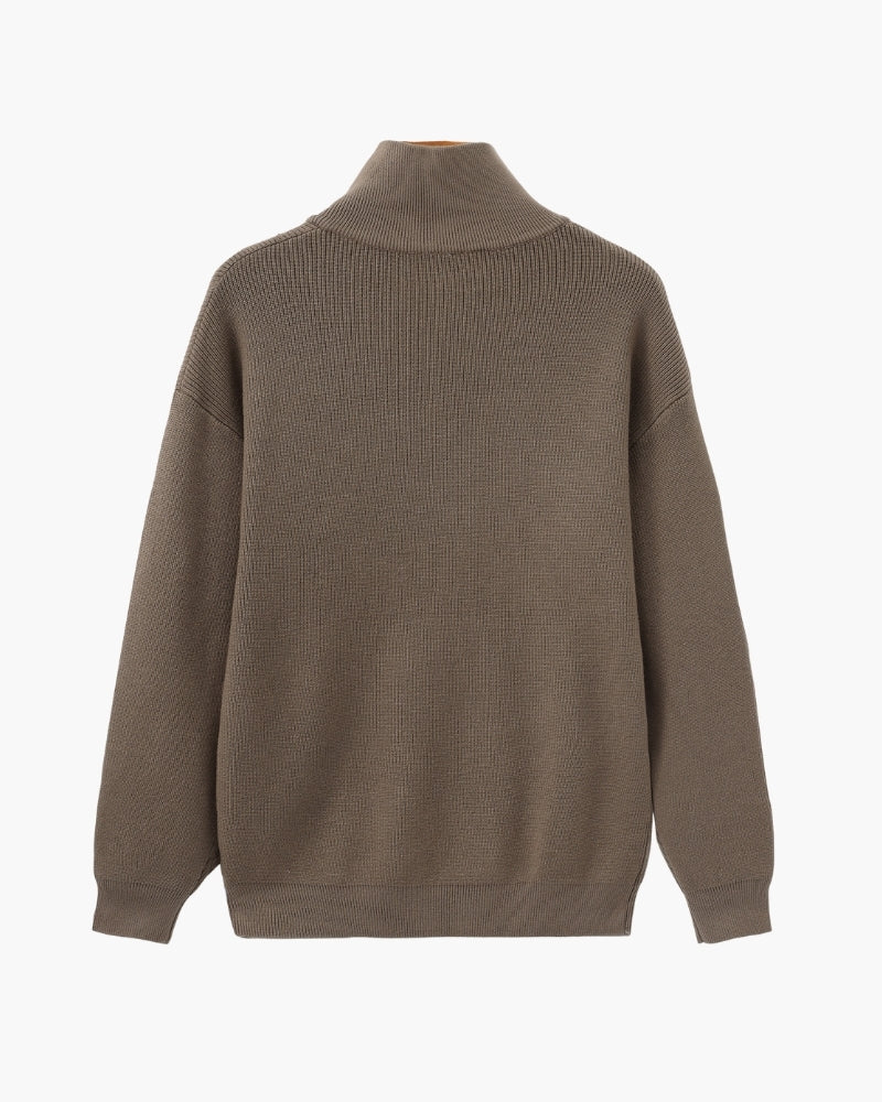 Refined Half-Zip Knit Pullover - Choose By Portugal