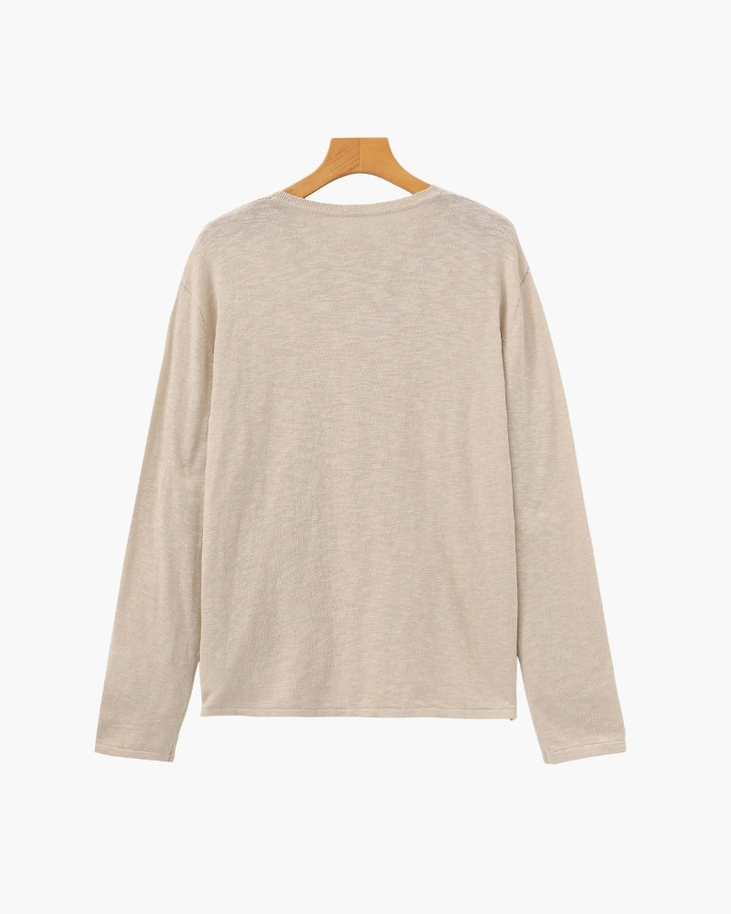 Linen Cotton Essential Crewneck - Choose By Portugal