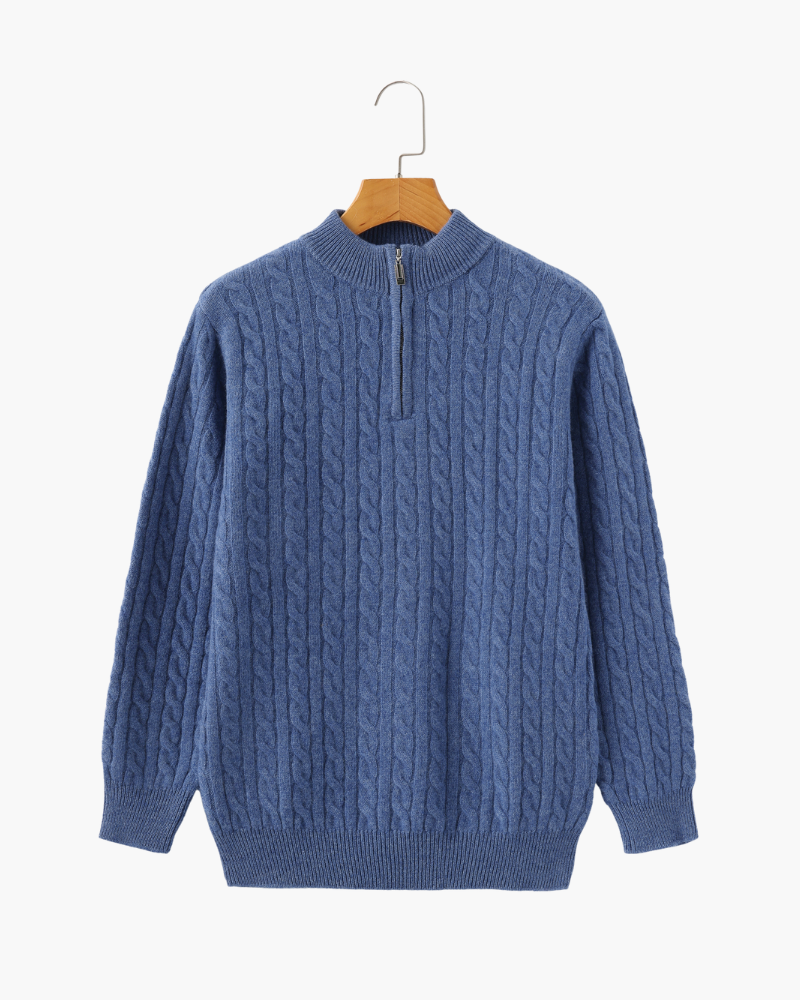 100% Cashmere Woven Half Zip - Choose By Portugal