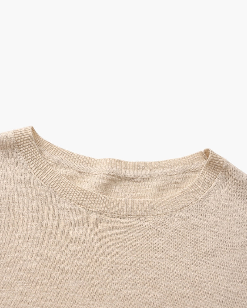 Linen Cotton Essential Crewneck - Choose By Portugal