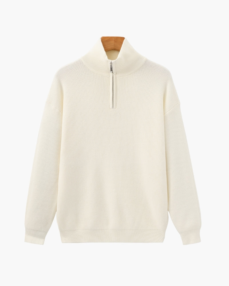 Refined Half-Zip Knit Pullover - Choose By Portugal