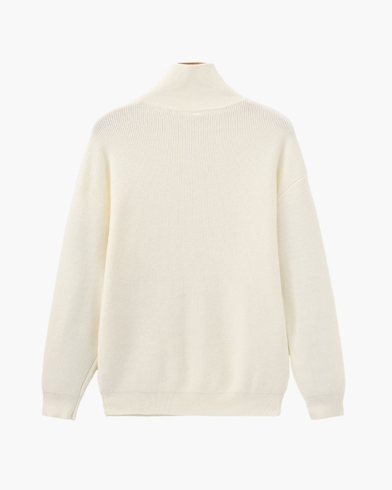 Refined Half-Zip Knit Pullover - Choose By Portugal
