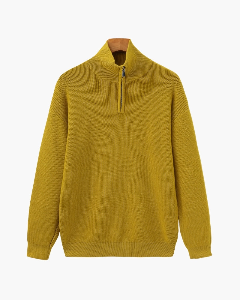 Refined Half-Zip Knit Pullover - Choose By Portugal
