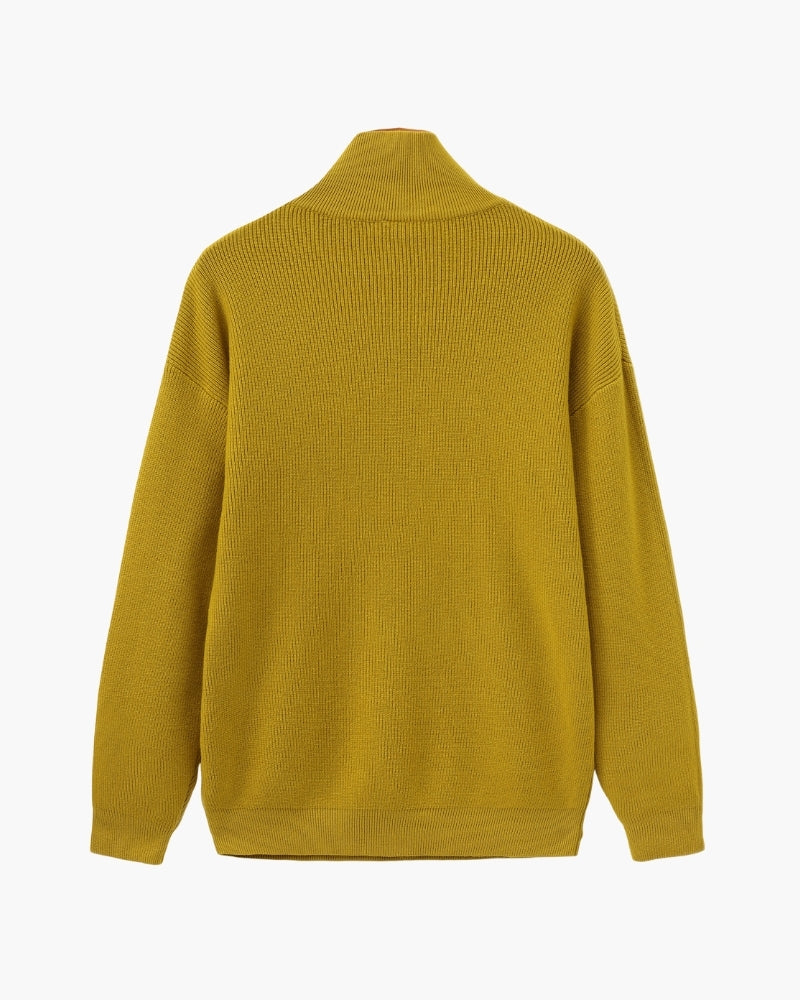 Refined Half-Zip Knit Pullover - Choose By Portugal