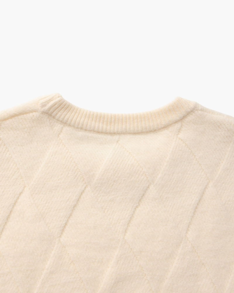 Diamond Knit Crewneck Sweater - Choose By Portugal