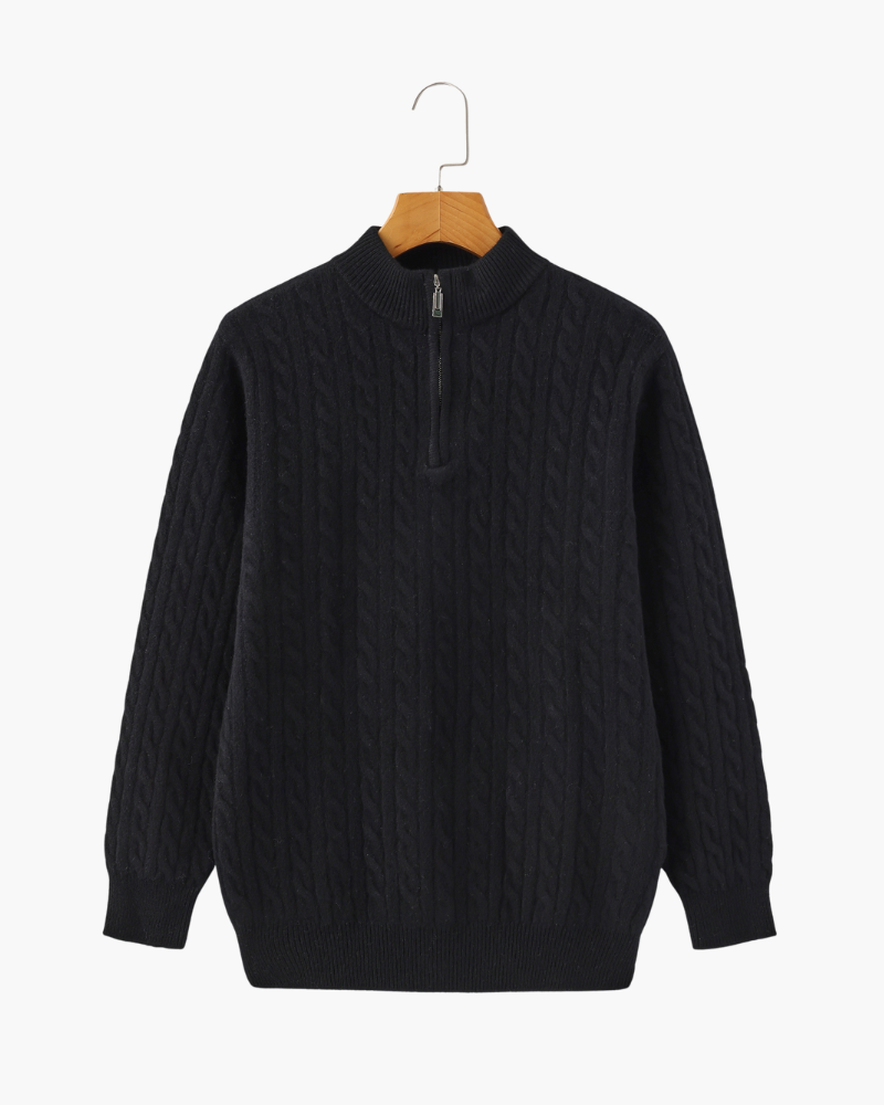 100% Cashmere Woven Half Zip - Choose By Portugal