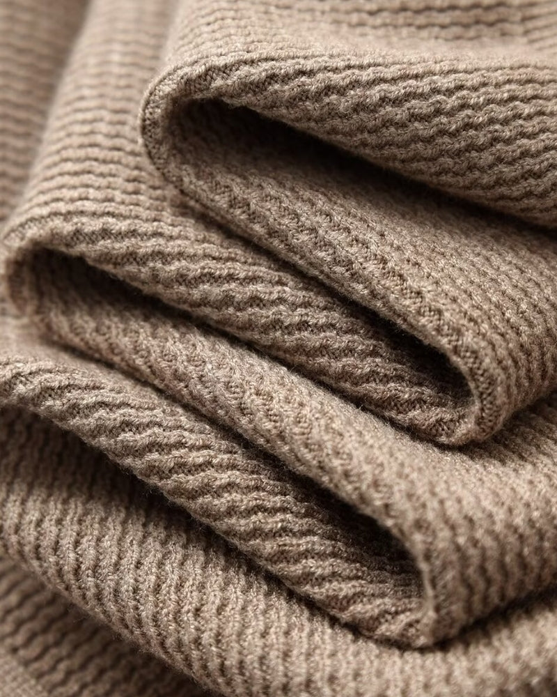 Textured Knit Polo Sweater - Choose By Portugal