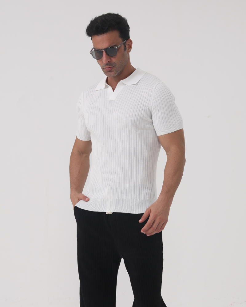 Florence - Ribbed Cotton Polo - Choose By Portugal