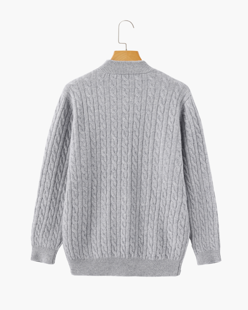 100% Cashmere Woven Half Zip - Choose By Portugal