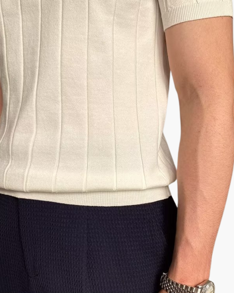 Cannes Ribbed Cotton Polo - Choose By Portugal
