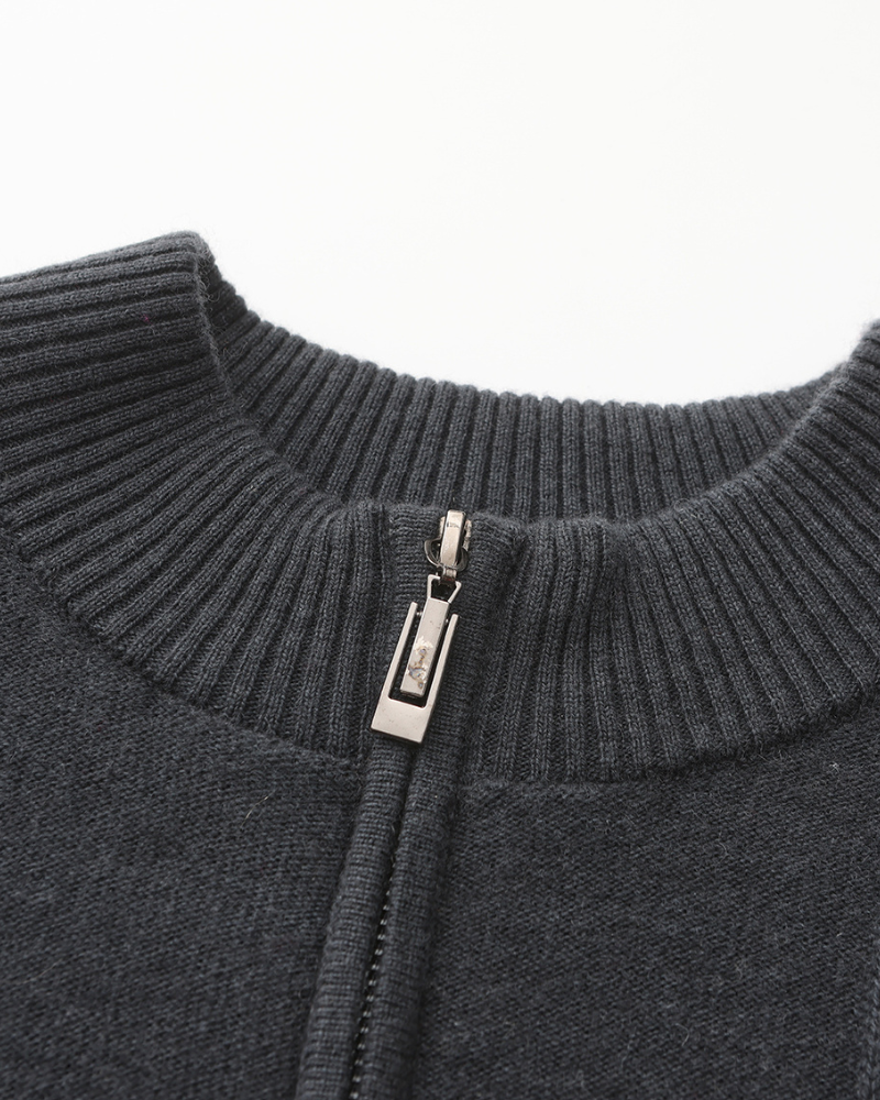 100% Cashmere Ribbed Half Zip - Choose By Portugal