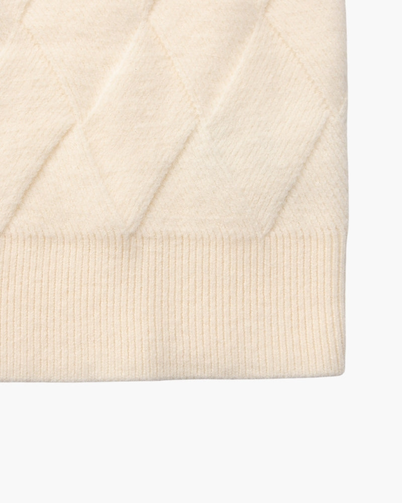 Diamond Knit Crewneck Sweater - Choose By Portugal