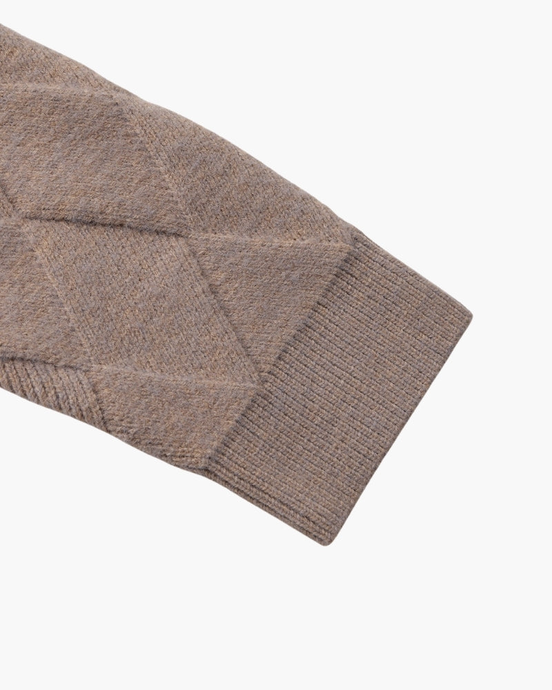 Heritage Diamond Knit Zip Cardigan - Choose By Portugal