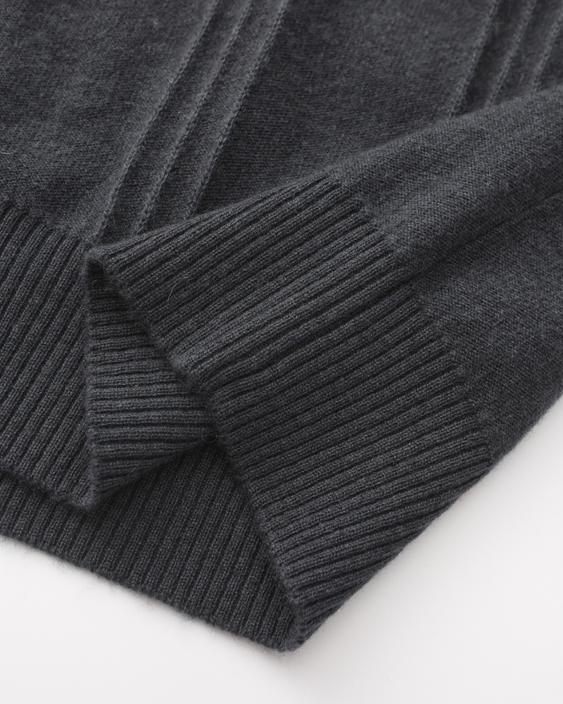 100% Cashmere Ribbed Half Zip - Choose By Portugal