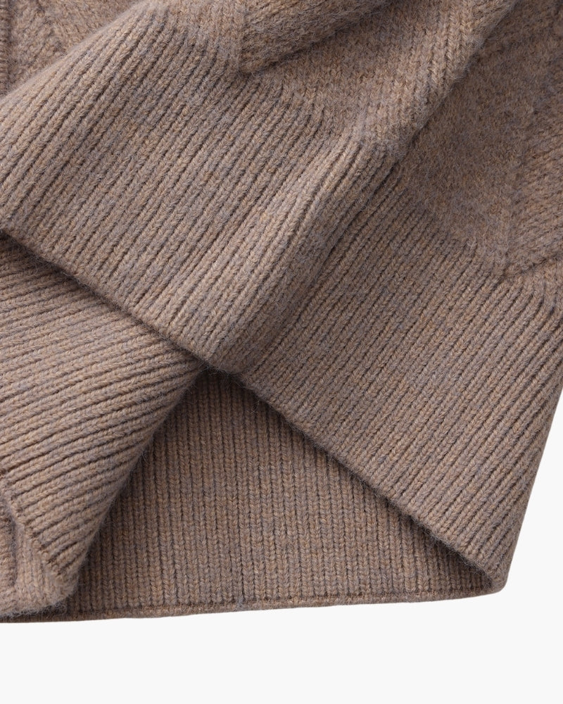 Heritage Diamond Knit Zip Cardigan - Choose By Portugal