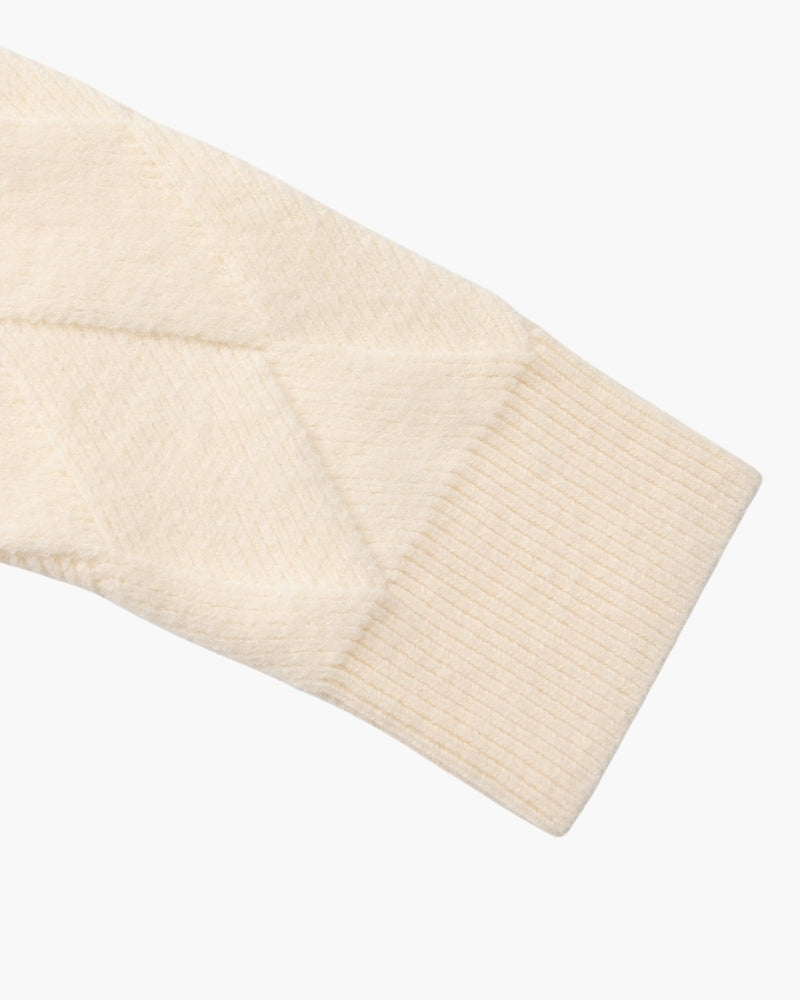 Diamond Knit Crewneck Sweater - Choose By Portugal