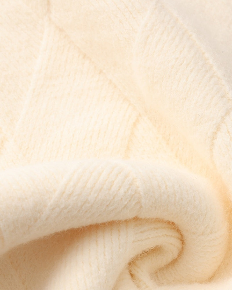 Diamond Knit Crewneck Sweater - Choose By Portugal