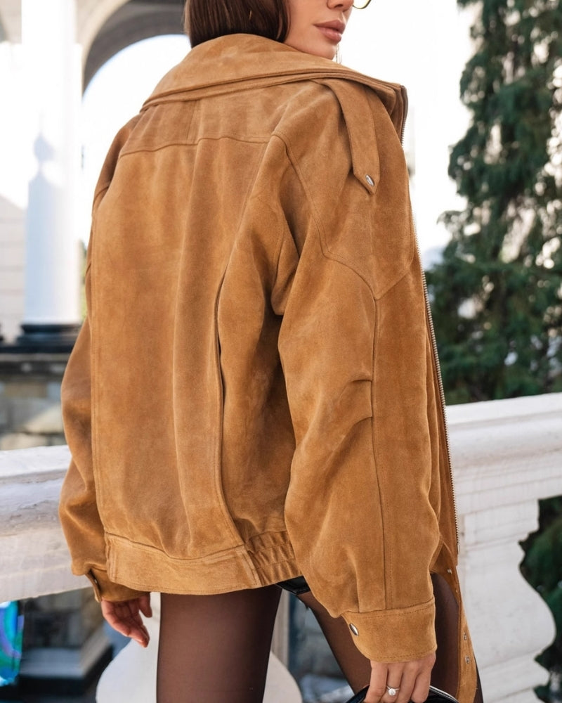 Vintage Suede Drape Jacket - Choose By Portugal
