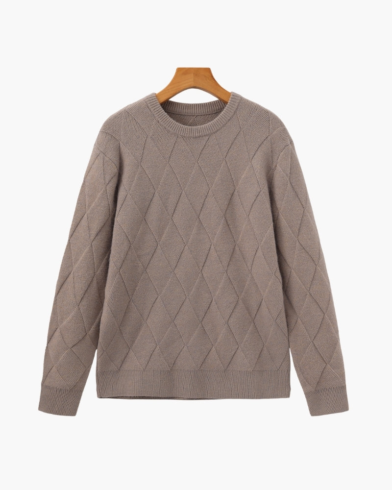 Diamond Knit Crewneck Sweater - Choose By Portugal