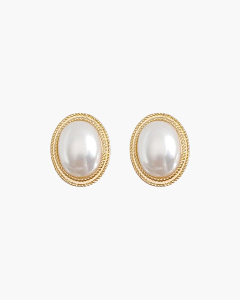 Radiance Oval Pearl Studs - Choose By Portugal