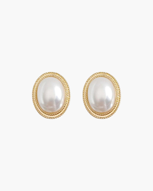 Radiance Oval Pearl Studs - Choose By Portugal