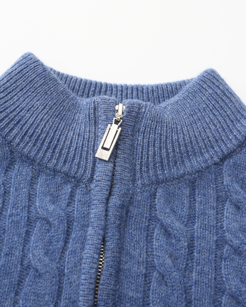 100% Cashmere Woven Half Zip - Choose By Portugal