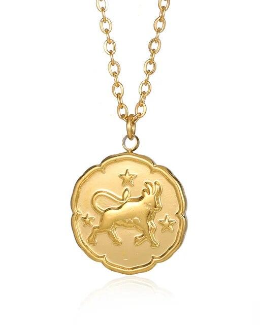 Zodiac Sign Necklace - Gold - Choose By Portugal