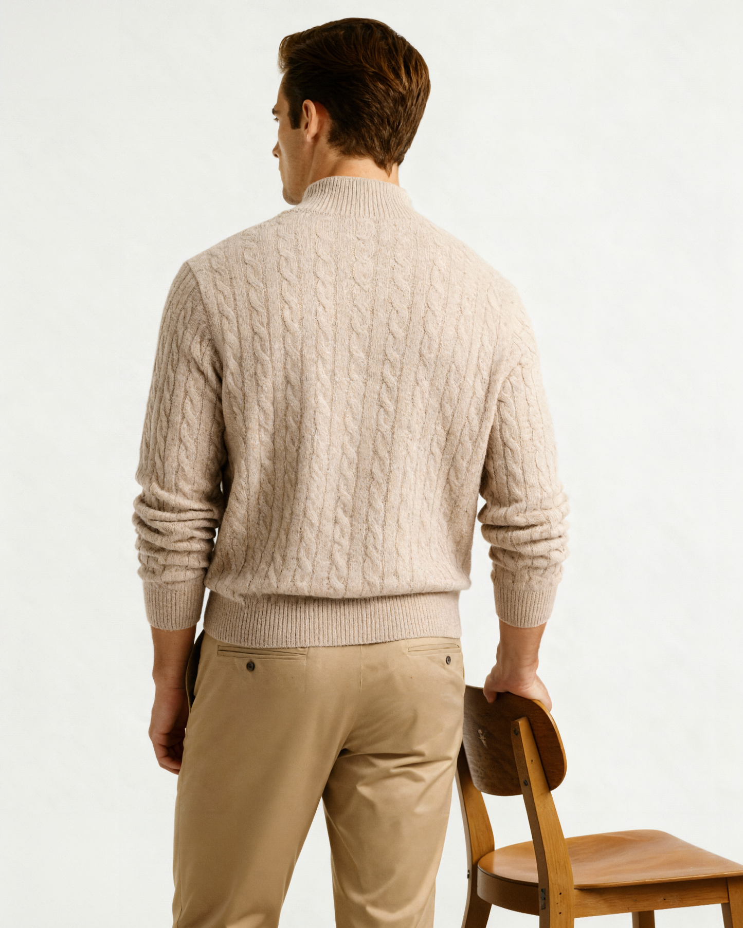 100% Cashmere Woven Half Zip - Choose By Portugal