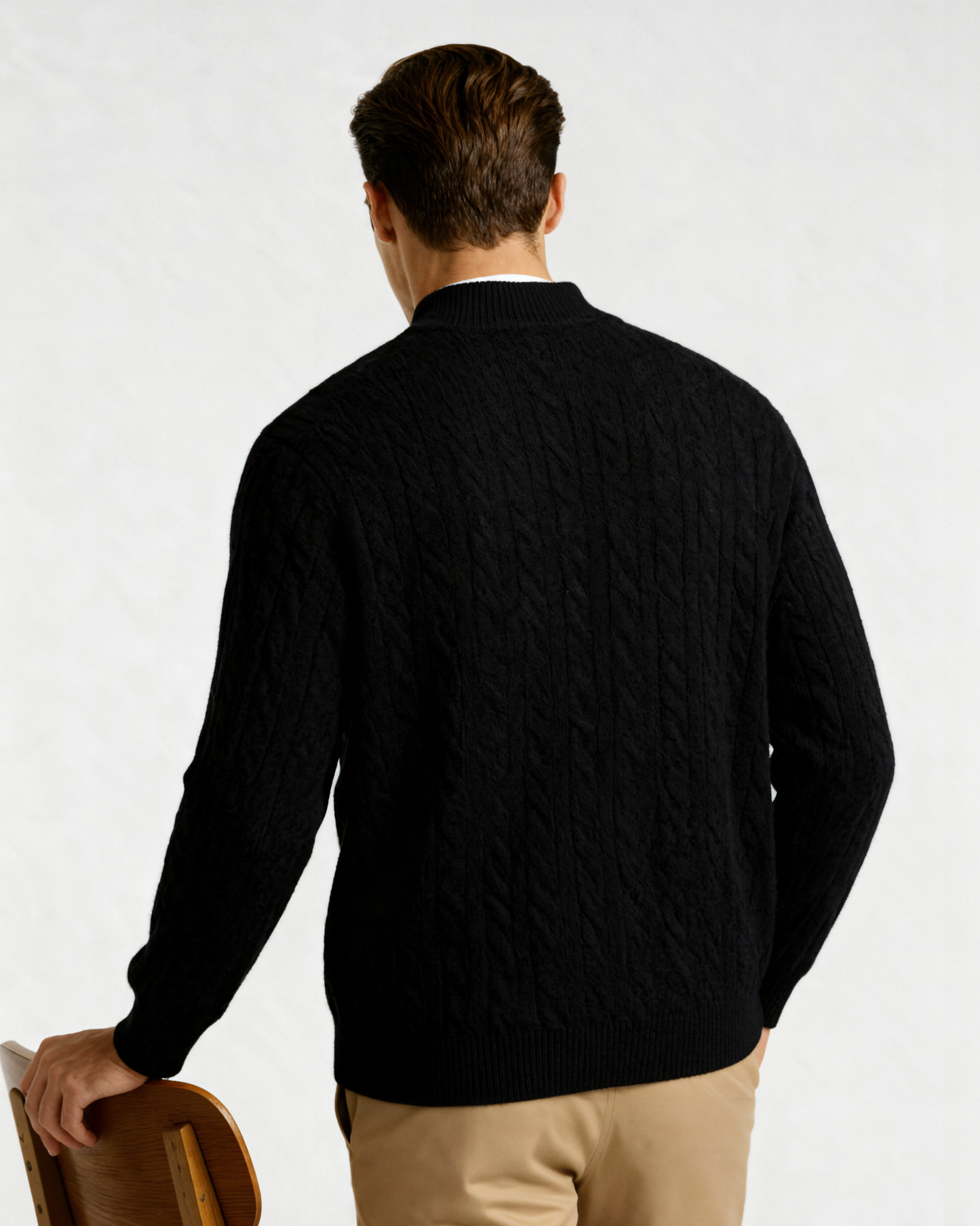 100% Cashmere Woven Half Zip - Choose By Portugal