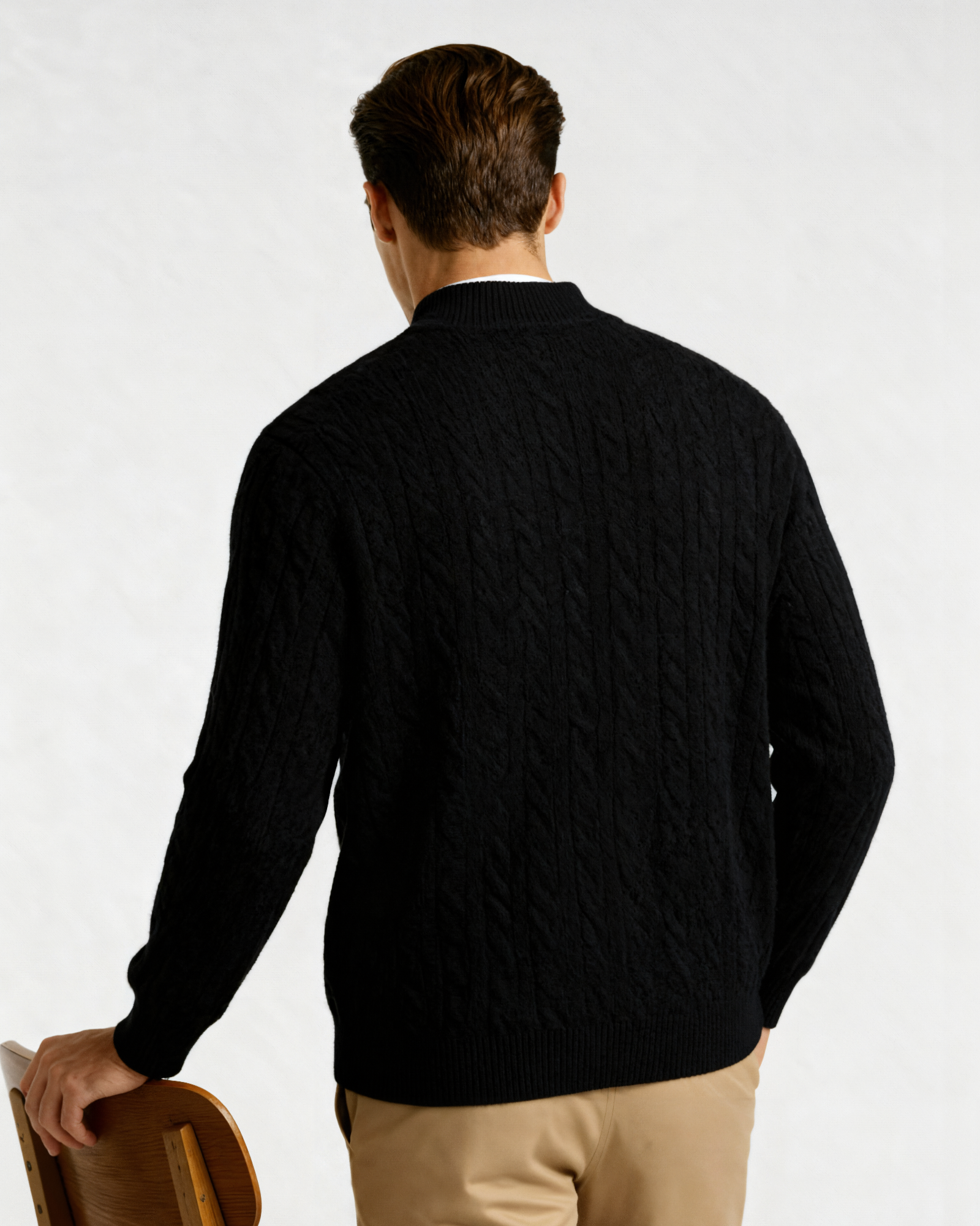 100% Cashmere Woven Half Zip - Choose By Portugal