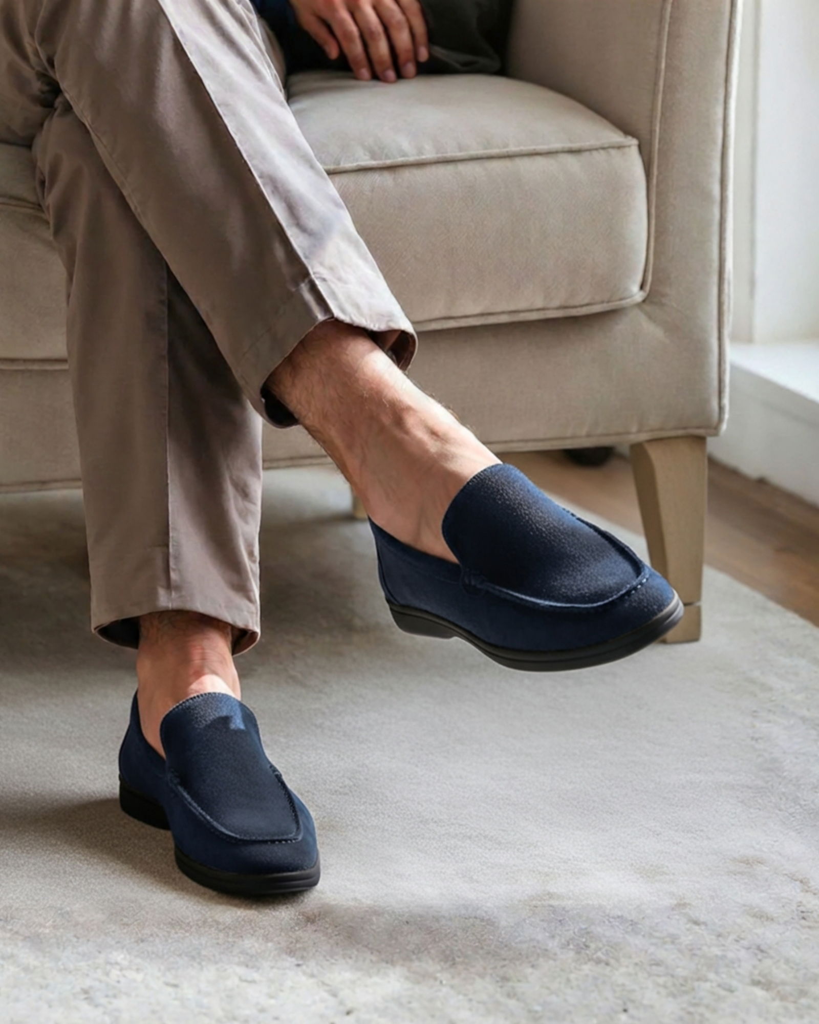 Premium Suede Loafers - Black Soles - Choose By Portugal